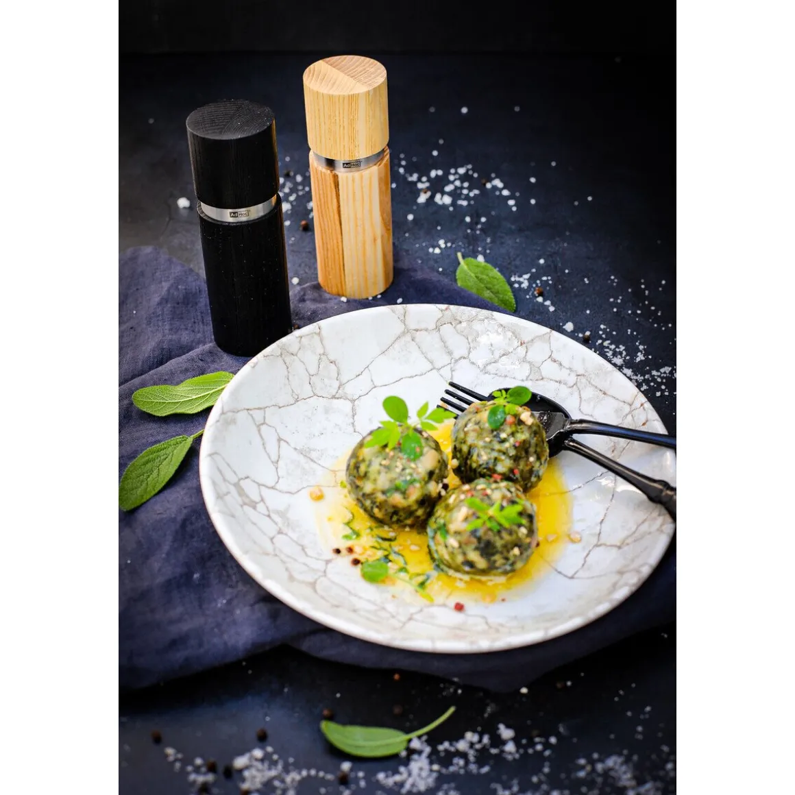 AdhocPfeffer- und Salzmühle-Set 2-tlg. Textura Esche