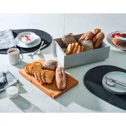 AlessiBrotkasten 34x21 cm Mattina silber