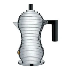 AlessiEspressokanne 1 Tasse Griff schwarz Pulcina