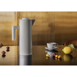 AlessiIsolierkanne weiß Plisse thermoplastisches Harz