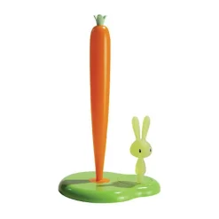 AlessiKüchenrollenhalter grün H. 34 cm Bunny & Carrot