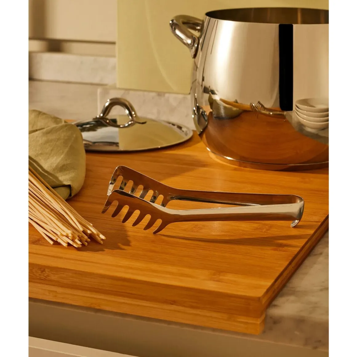 AlessiSpaghettizange 502 19 cm Edelstahl poliert