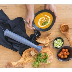 AlessiStabmixer 34 cm Plissé grau