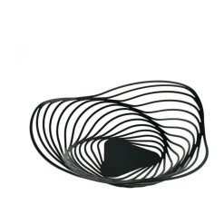 AlessiTischschmuck Schale schwarz Trinity