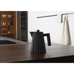 AlessiWasserkocher 1,0 l 2400 W Plissé schwarz