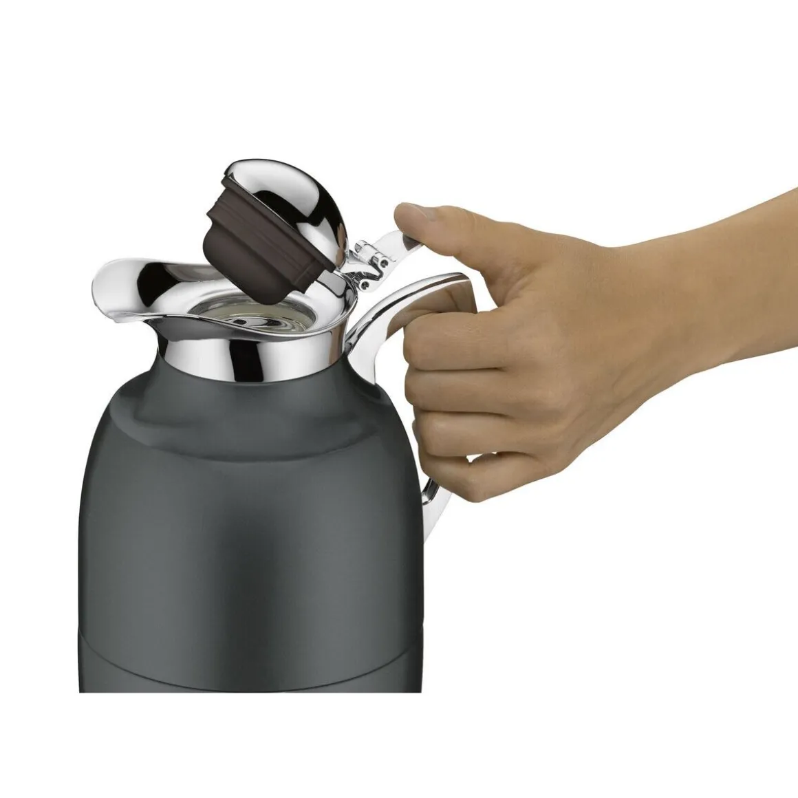 AlfiIsolierkanne 1,0 l Juwel Satin Black Mat