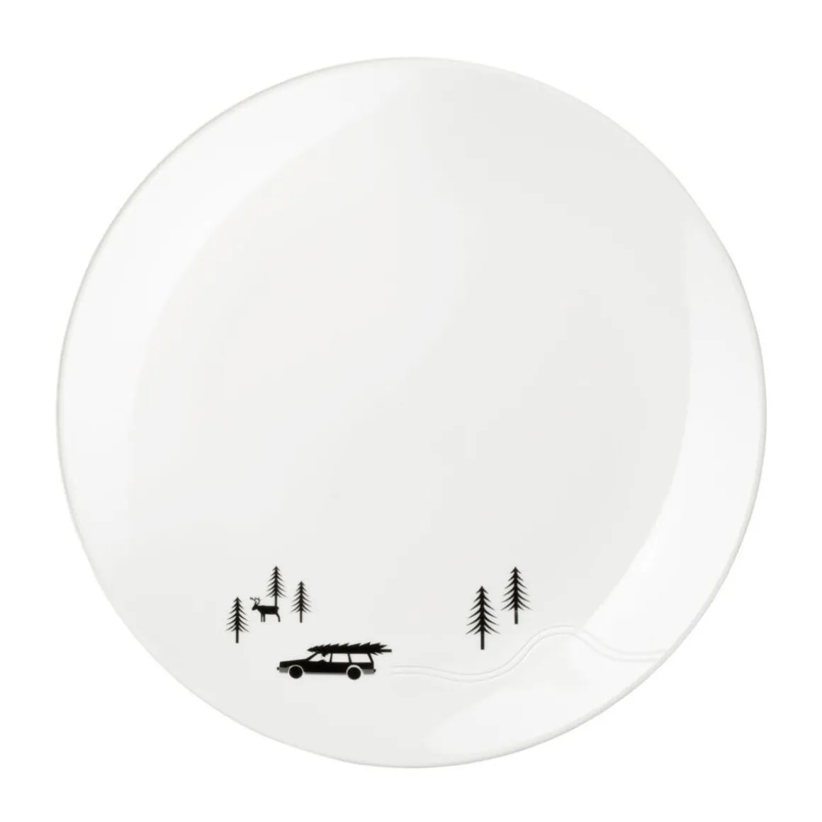 ASADessertteller 21 cm Joy Snow Tracks Skidding Xmas