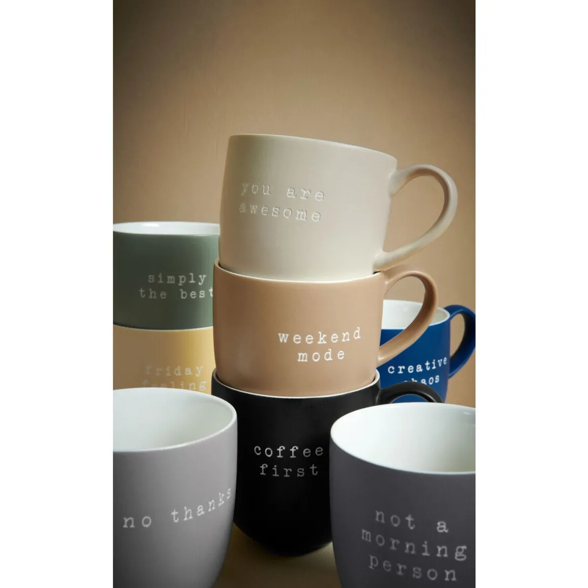 ASAHenkelbecher 0,35 l hey! not a morning person grau