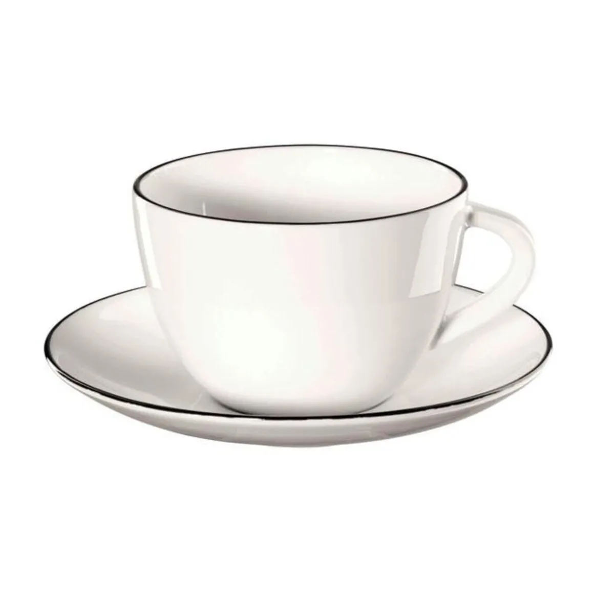 ASAKaffeetasse mit Untere 0,21 l A Table Ligne noir