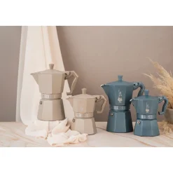 BialettiEspressokocher 6 Tassen Moka Express Exclusive Induction Cremé