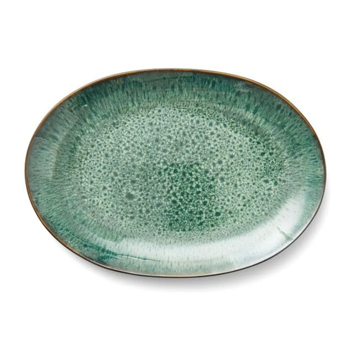 BitzPlatte oval 36x25cm grün