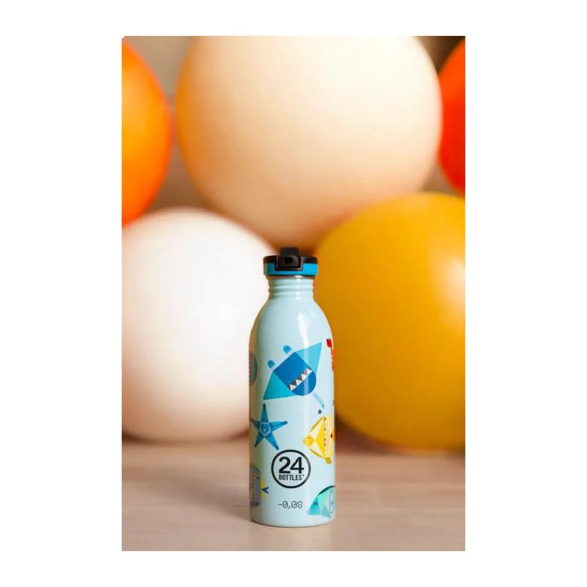 24bottlesTrinkflasche 0,5 l Sea Friends blau mit Sportdeckel