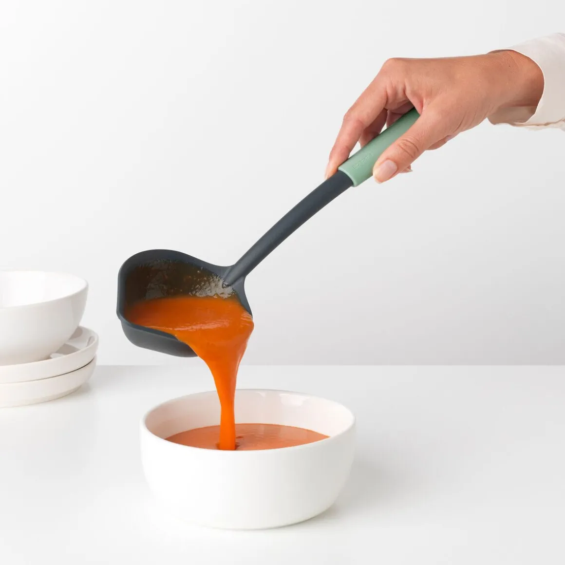 BrabantiaSuppenlöffel/Schaber 33 cm Tasty+ Jade Green