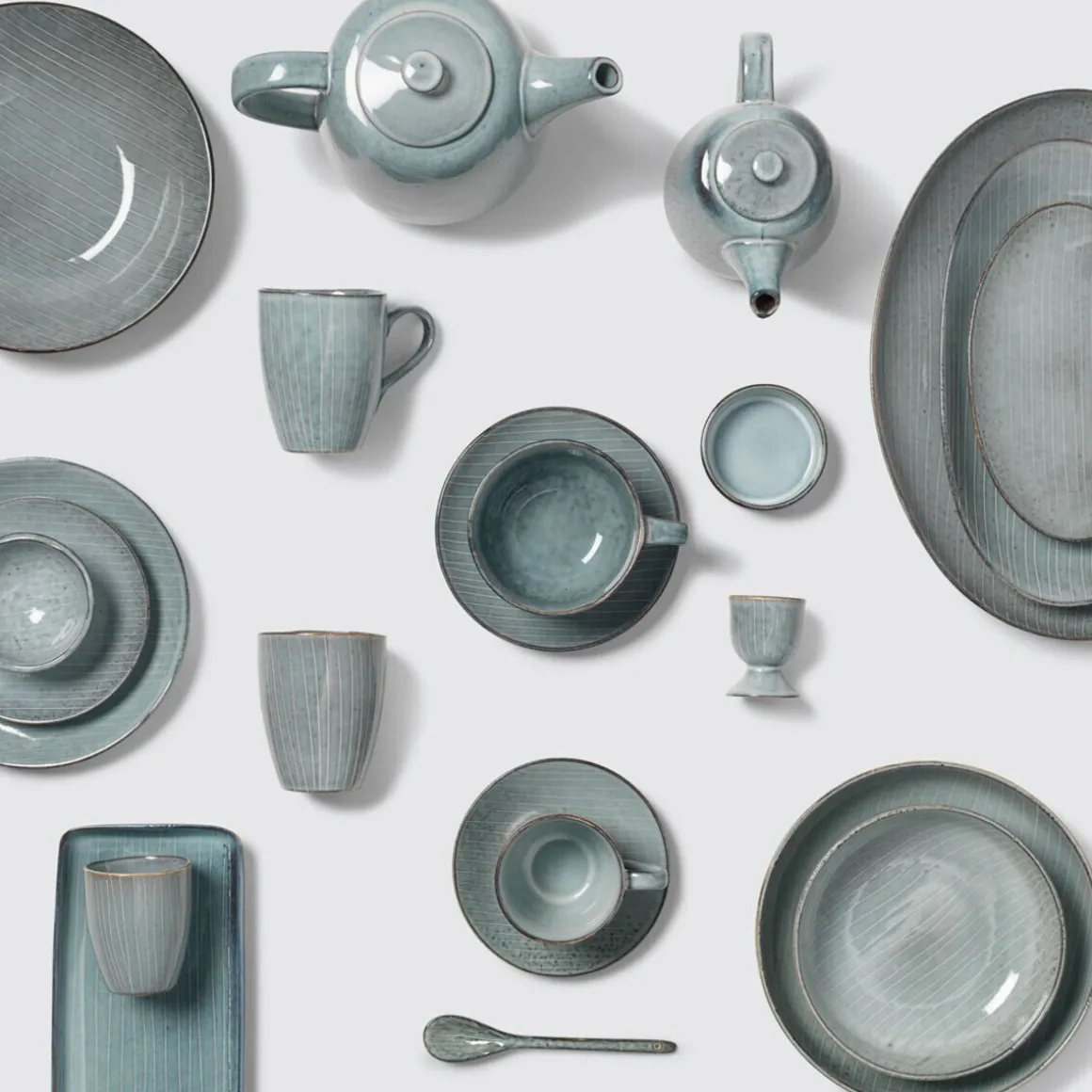 Broste CopenhagenTeller tief 22 cm Nordic Sea Soft Blue