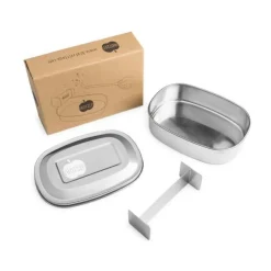 BrotzeitLunchbox Magic grün Edelstahl 16,5x12,5x4,5cm