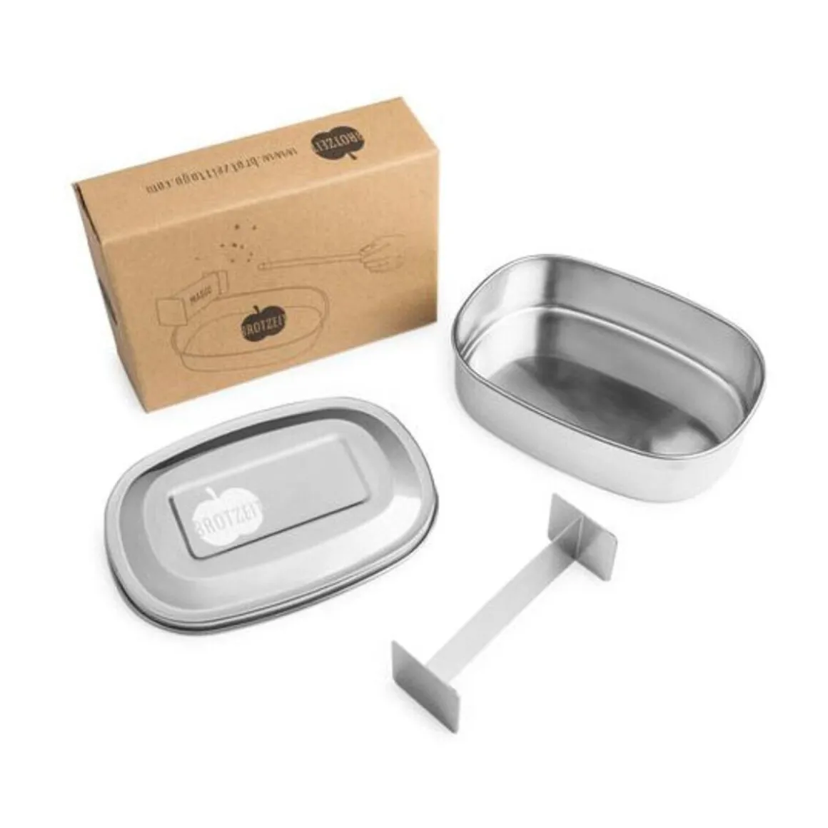 BrotzeitLunchbox Magic grün Edelstahl 16,5x12,5x4,5cm