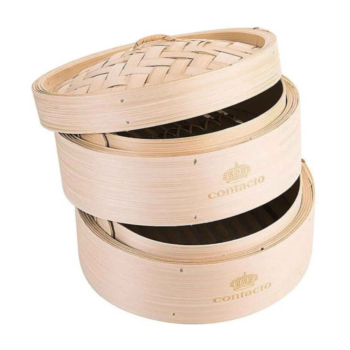 ContactoDampfgarkorb doppelt 20 cm Bambus