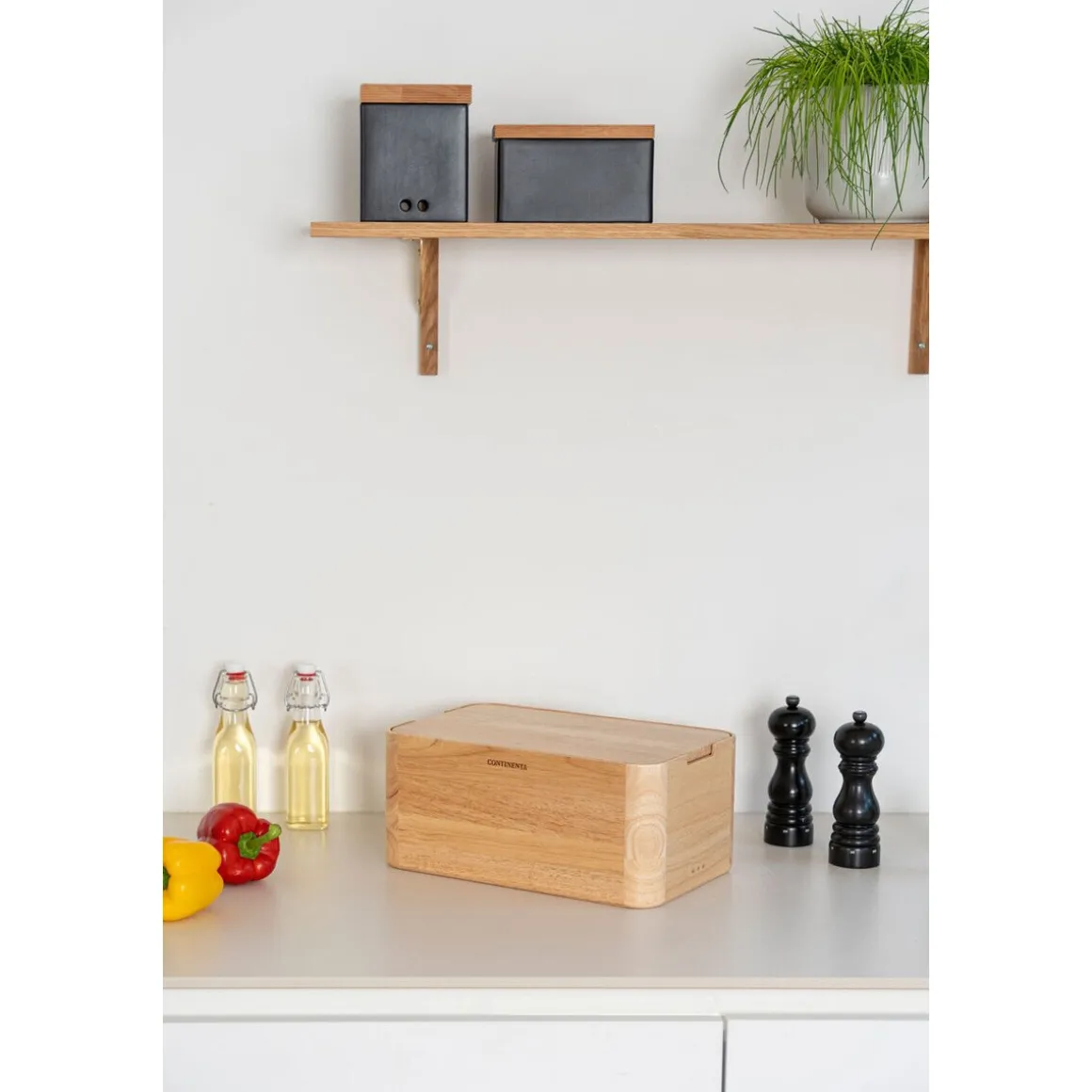 ContinentaBrotkasten 36x23x16 cm Gummibaum