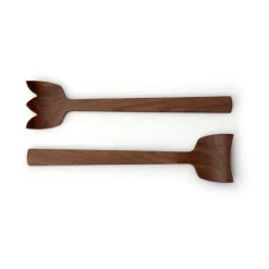 ContinentaSalatbesteck 30,5cm Tulip Walnuss