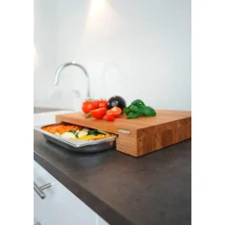 ContinentaSchneidebrett mit Schublade 39x27x6 cm Stirnholz