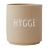 Design LettersBecher 8 cm Favourite Dänische Worte Hygge beige