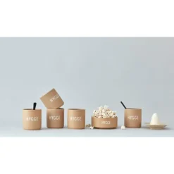 Design LettersBecher 8 cm Favourite Dänische Worte Hygge beige