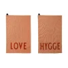 Design LettersGeschirrtuch 2er-Set Favourite Love Hygge beige