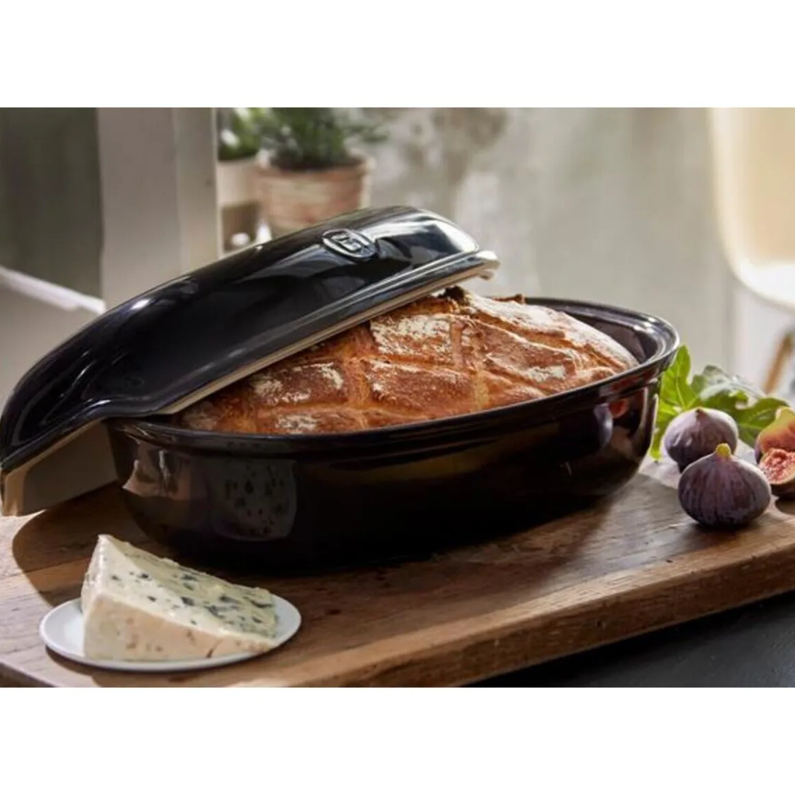 Emile HenryBrotbackform 34x22x15 cm Artisan Kohle