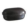 Emile HenryBrotbackform 34x22x15 cm Artisan Kohle