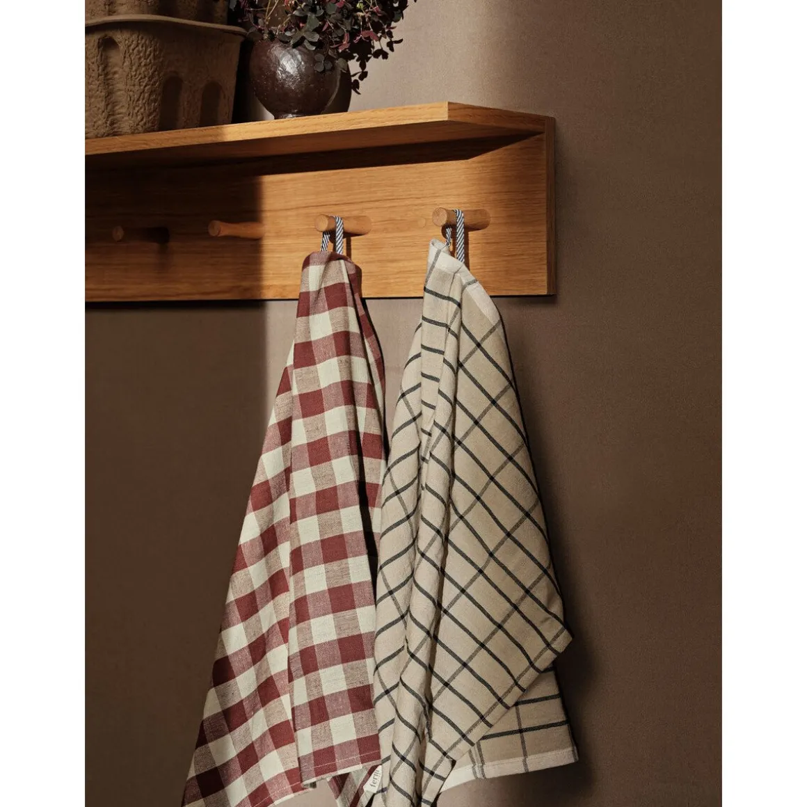 ferm LIVINGGeschirrtuch 70x50 cm Hale sand/schwarz