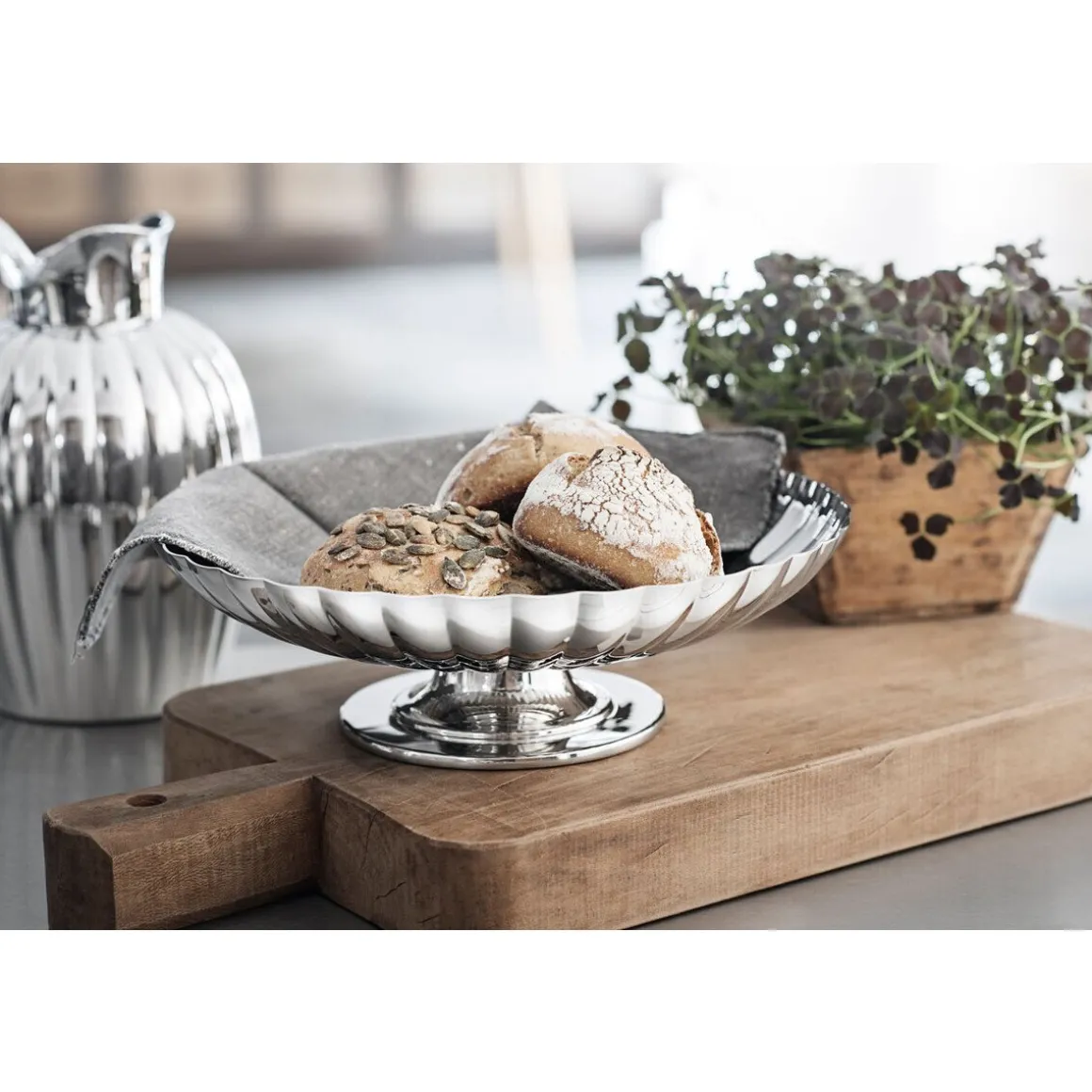 Georg JensenSockelschale 28 cm Bernadotte edelstahl