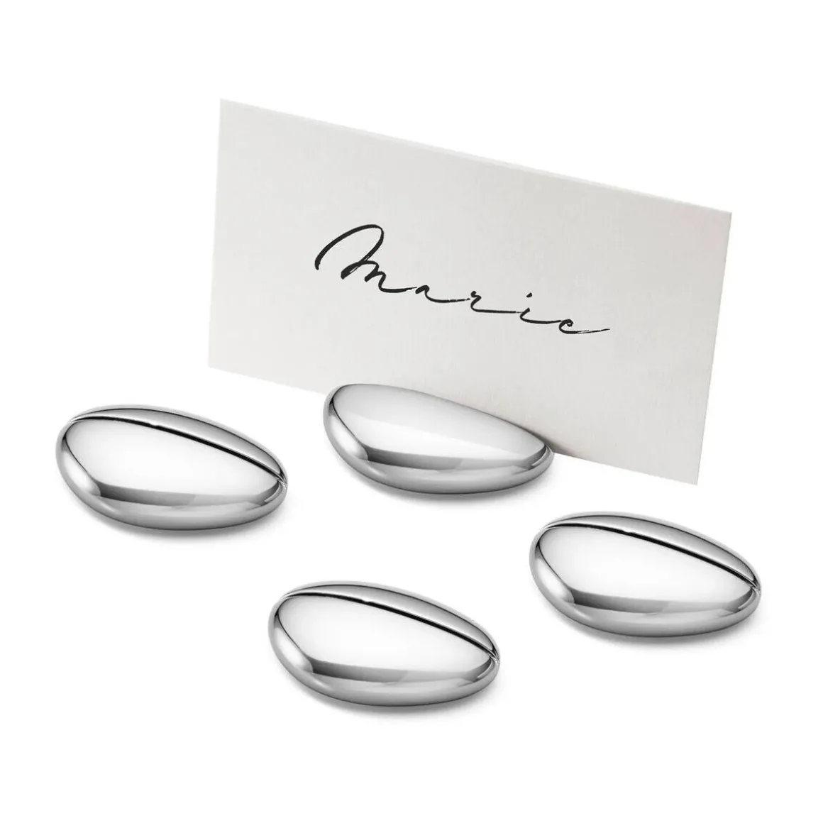 Georg JensenTischkartenhalter 4er-Set Sky silber