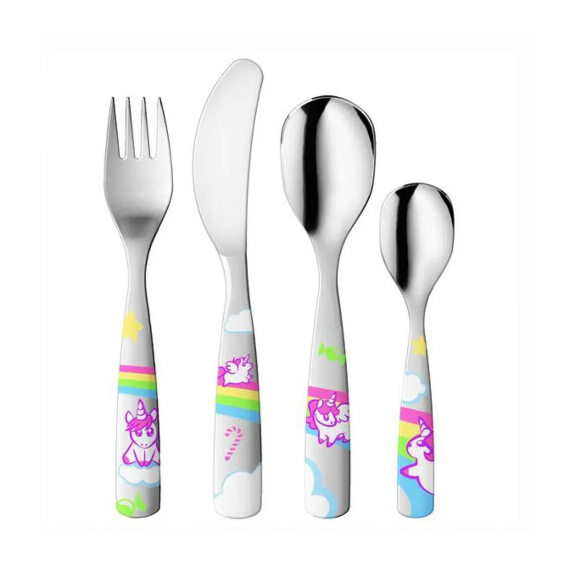 Gnali & ZaniKinderbesteck 4-tlg Kleine Einhörner