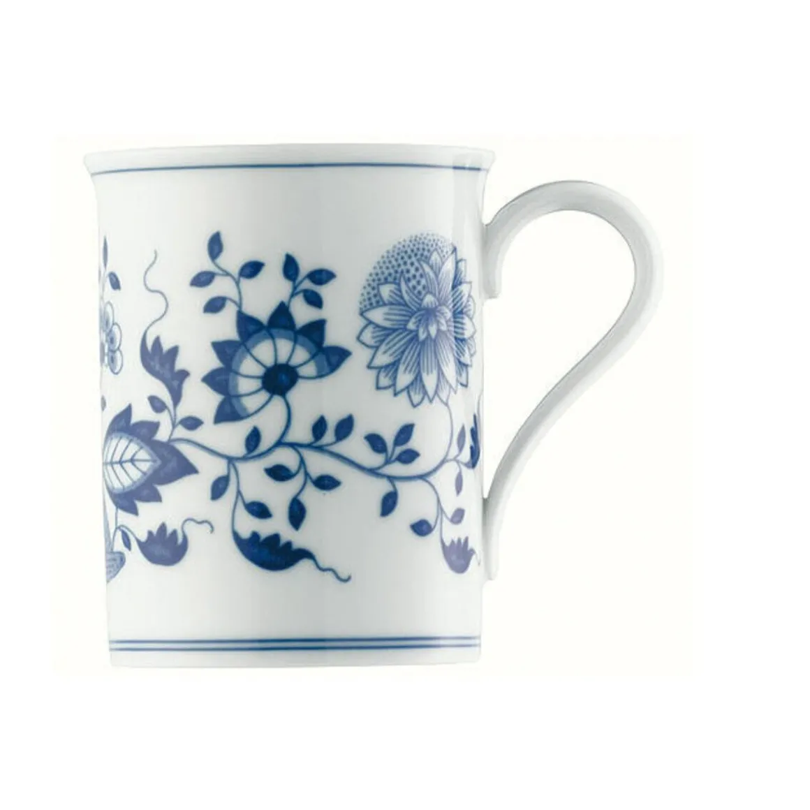 HutschenreutherBecher m. Henkel Blau Zwiebelmuster