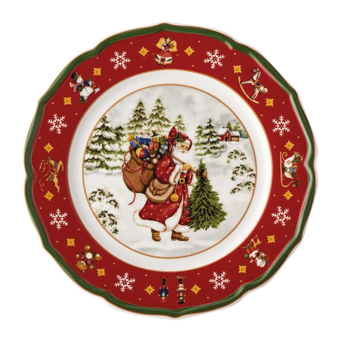 HutschenreutherTeller 22 cm Happy Wintertime Red