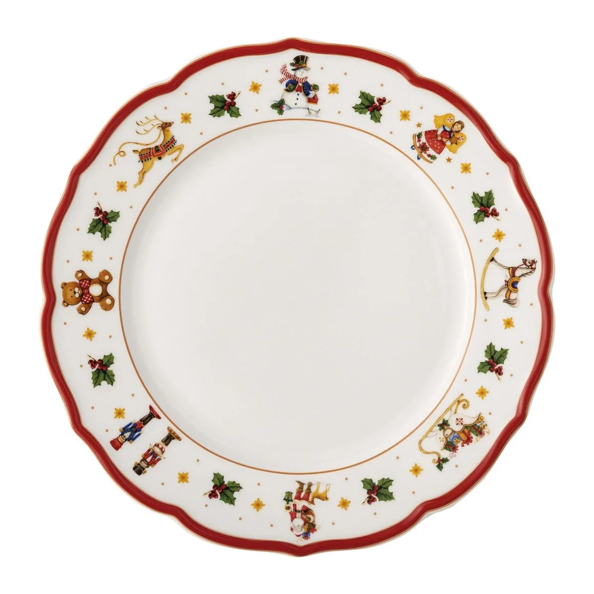 HutschenreutherTeller flach 27 cm Happy Wintertime Red