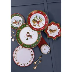 HutschenreutherTeller flach 27 cm Happy Wintertime Red