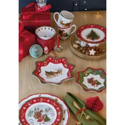 HutschenreutherTeller-Set 18-tlg. Happy Wintertime Red