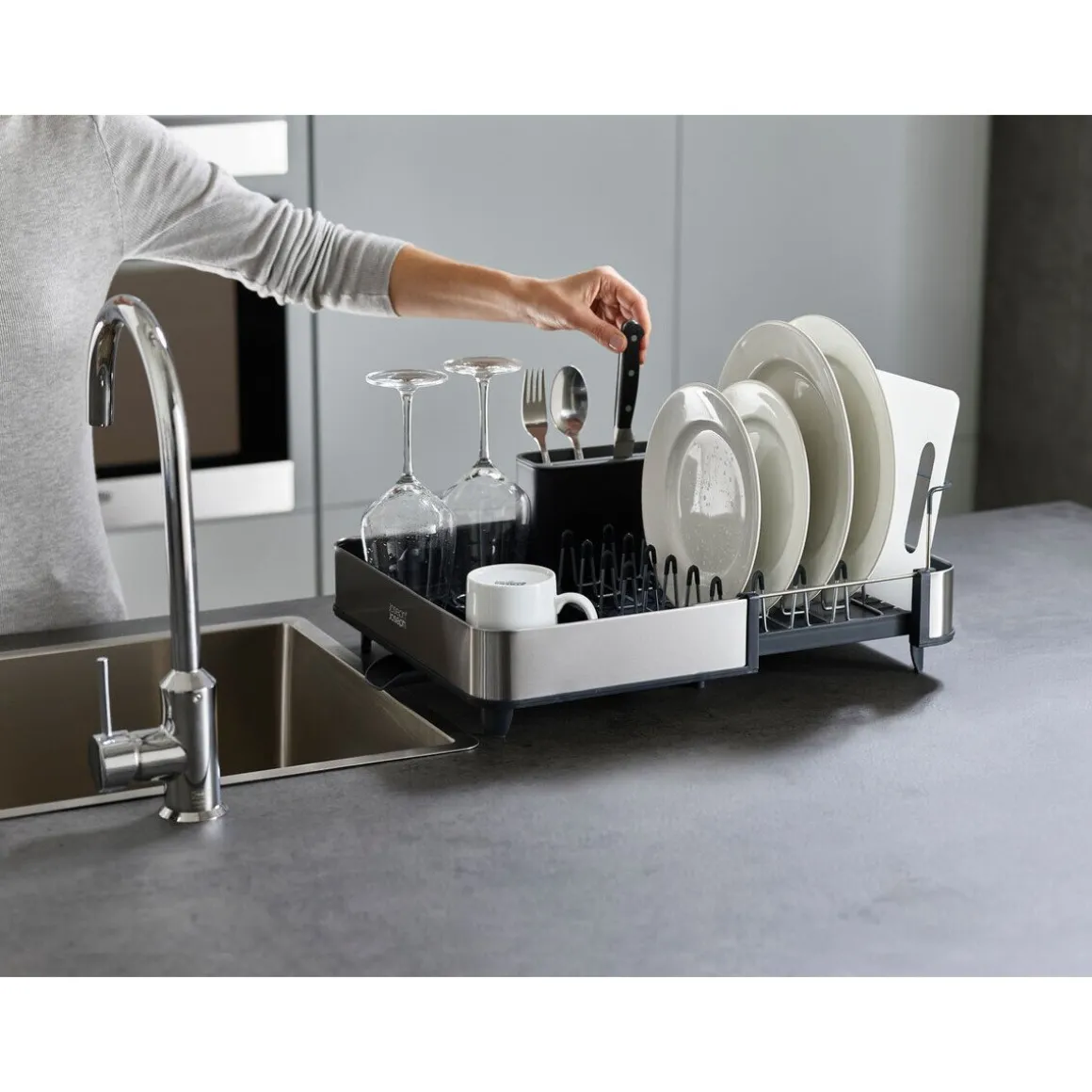 Joseph JosephAusziehbares Geschirrabtropfgestell 35 cm Extend edelstahl