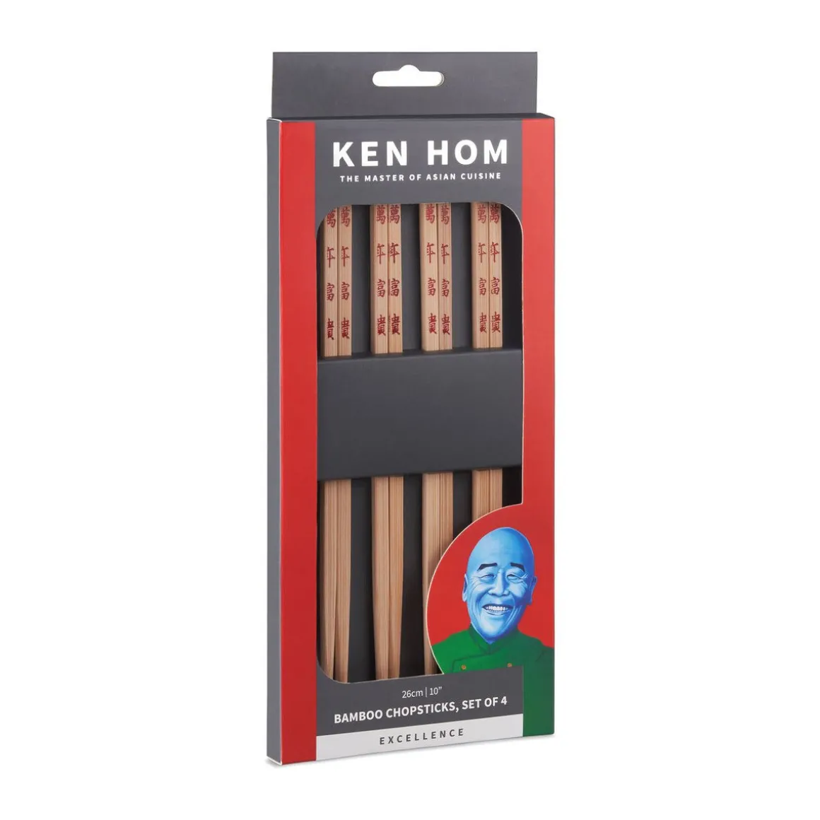 Ken HomBambus Essstäbchen 4er-Set natur