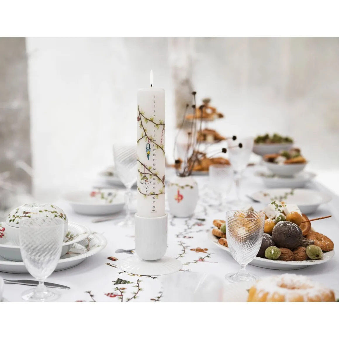 KählerBlockkerzenhalter 9 cm Hammershøi weiß