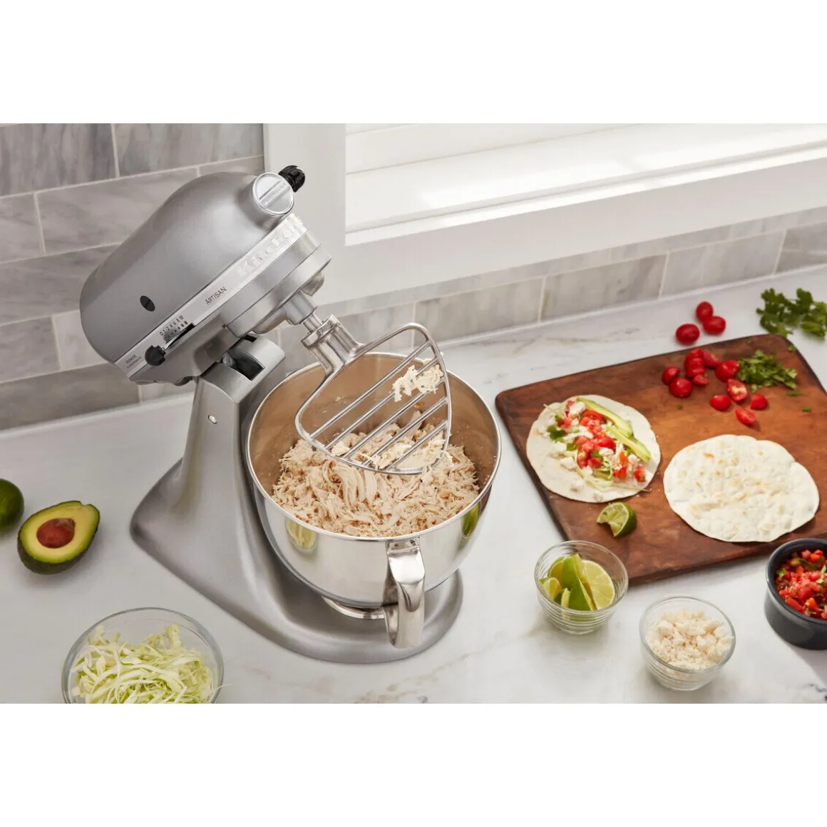 KitchenAidFeingebäckrührer Edelstahl zu Küchenmaschine 4,8l