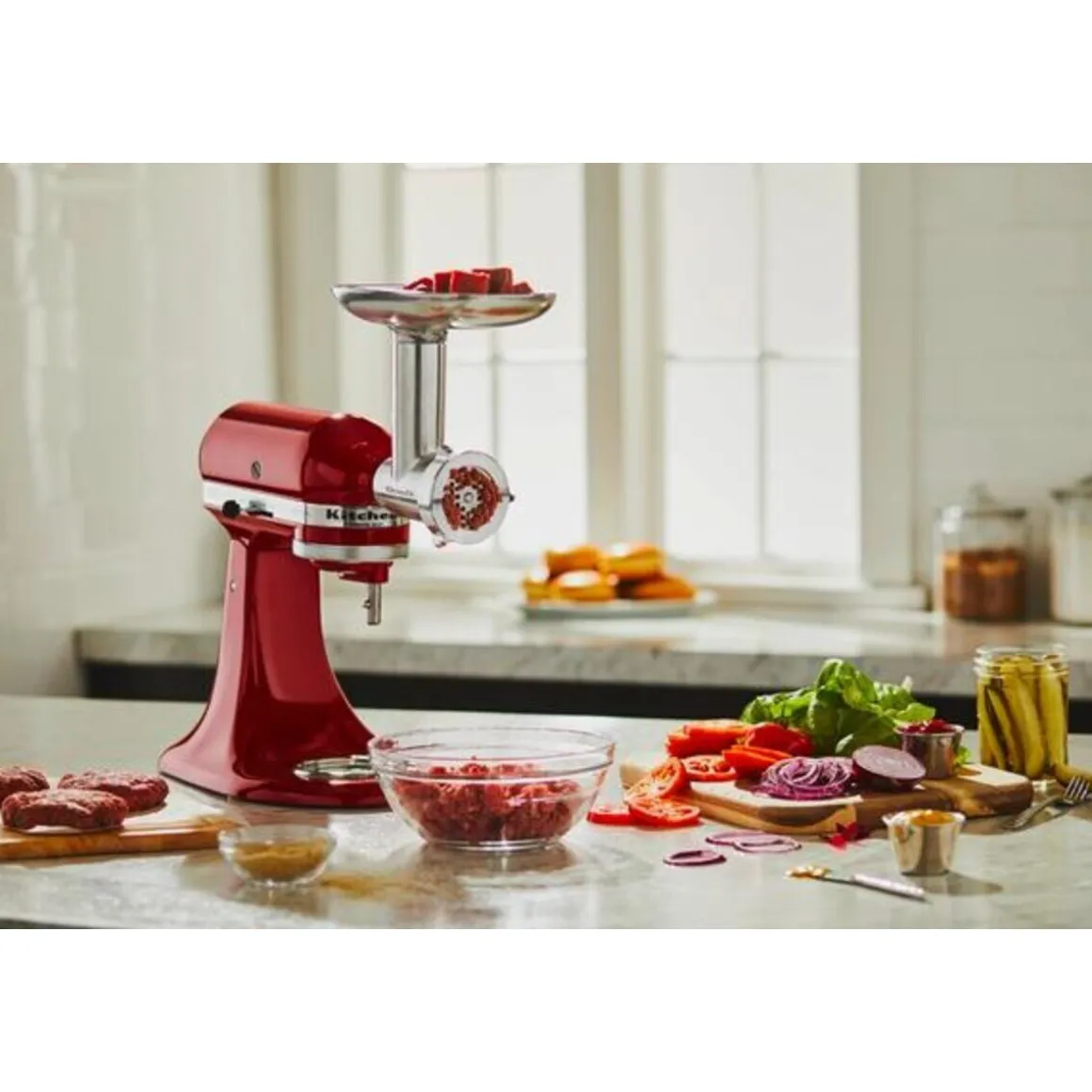 KitchenAidFleischwolf Ganzmetall zu Küchenmaschine