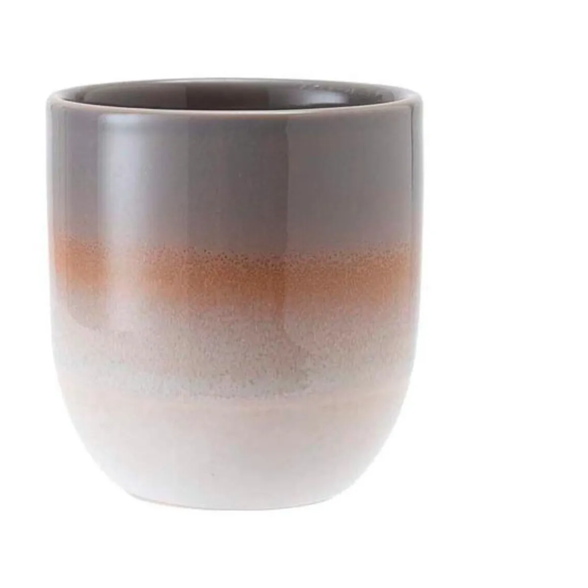 LadelleBecher 8,5x8,5x9cm Cafe grau strukturiert