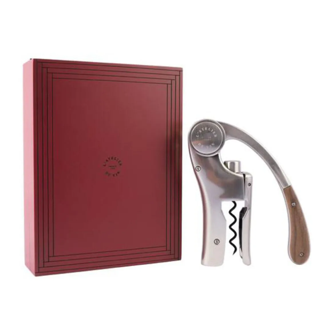 L'atelier du vinKorkenzieher Tresor Holz / silber im GK