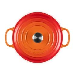 Le CreusetBräter mit Deckel 22 cm Signature Ofenrot