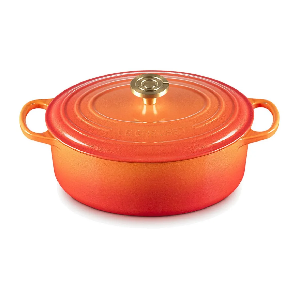 Le CreusetBräter mit Deckel 29 cm Signature Limited Edition Flamme Dorée