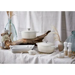 Le CreusetBräter mit Deckel 24 cm Signature Meringue