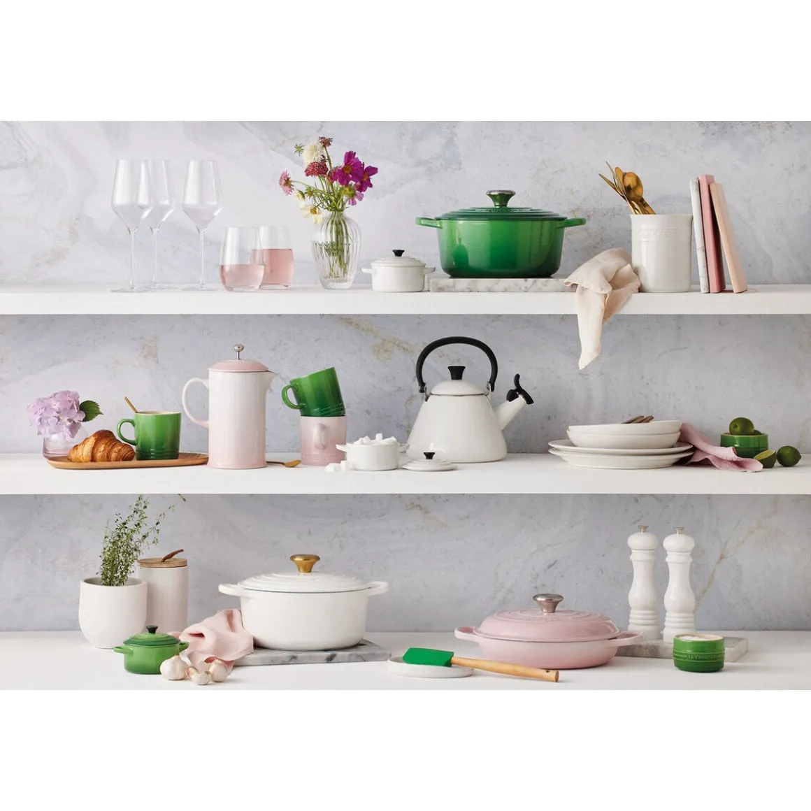 Le CreusetBräter mit Deckel 31 cm Signature White