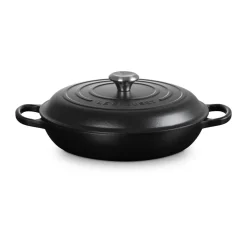 Le CreusetGourmet-Profitopf mit Deckel 30 cm Signature schwarz